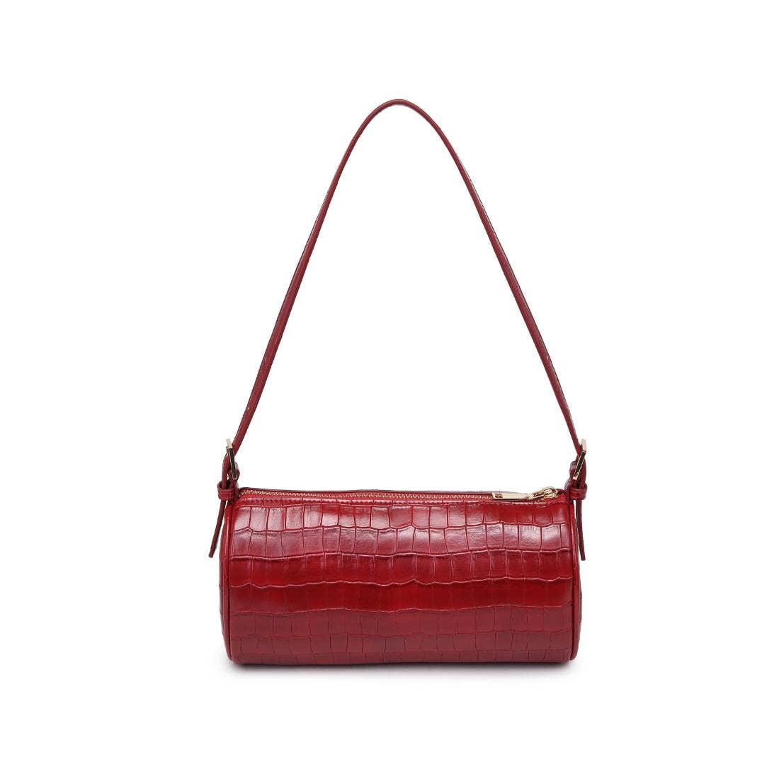 Rachel - Croco Shoulder Bag: Black