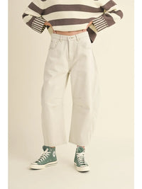 Julia Barrel Jeans - Ecru