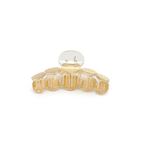 Metallic Disc Plated Hair Claw: Tortoise Gold