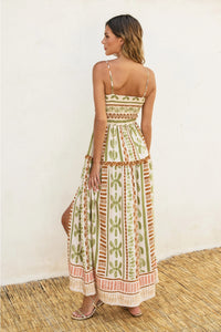 Lailey Slit Cut Pattern Dress
