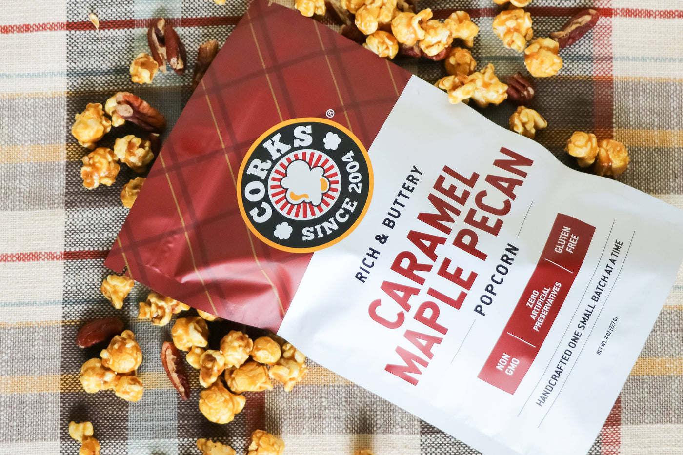 Rich and Buttery Caramel Maple Pecan Popcorn - 8.0oz