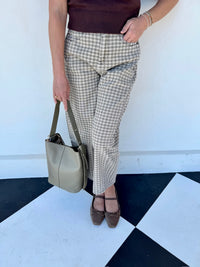 Everlee Plaid Checkered Barrel Pants