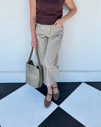 Everlee Plaid Checkered Barrel Pants