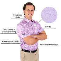 Wrong Fairway Lavender Mens Polo