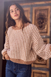Danni Two Tone Sweater Top