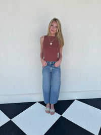 Jessica Boatneck Top - Rust