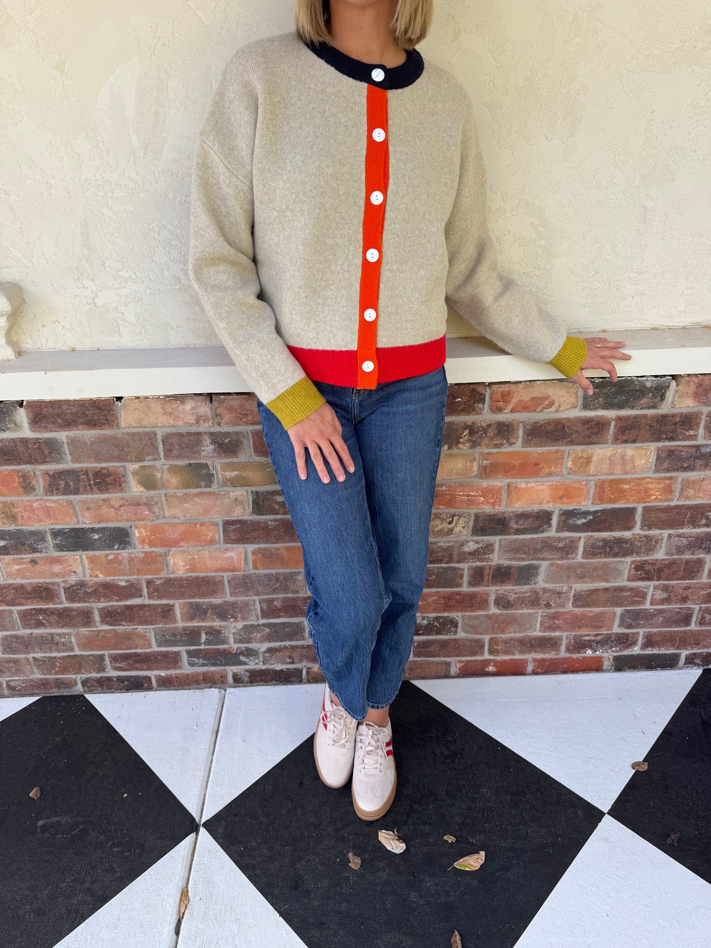 Mia Color Block Cardigan