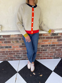 Mia Color Block Cardigan