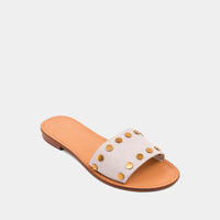 Bernadette Flat Sandals- Stone