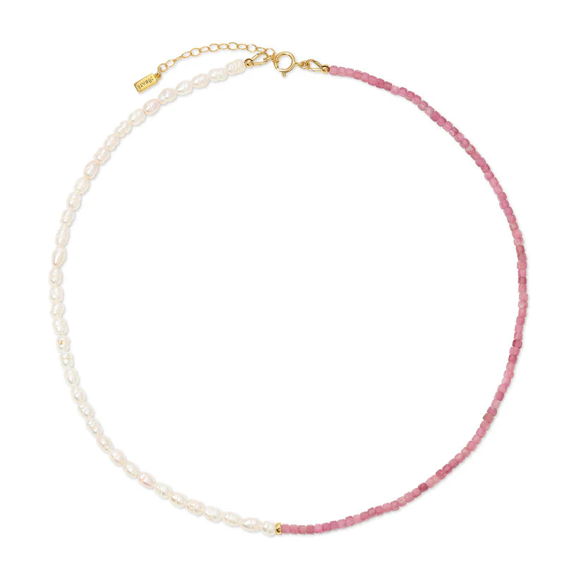 Pink And Fresh Waters Beaded Necklace