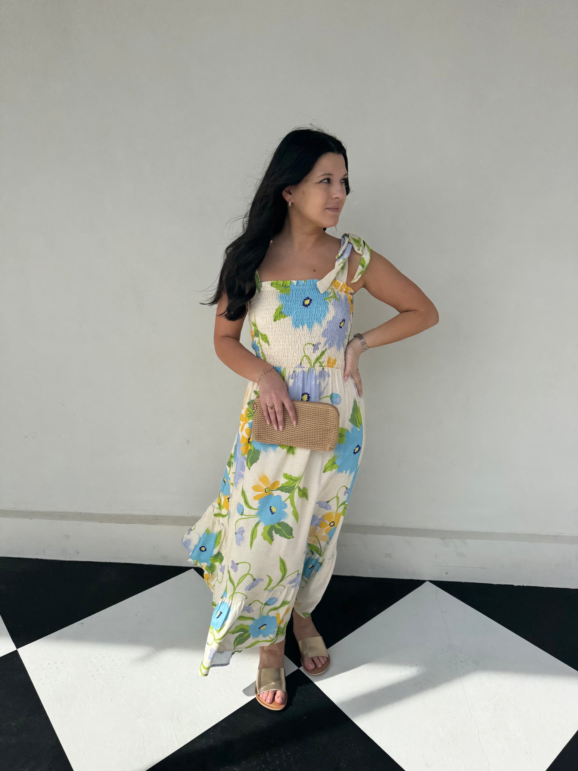 freshly brewed midi dress Fresh Cut Floral Midi Dress Small