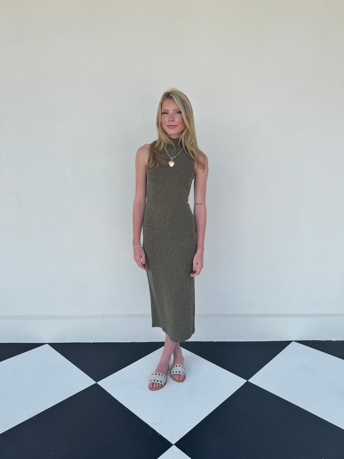 Mallory Knit Turtleneck Midi Dress