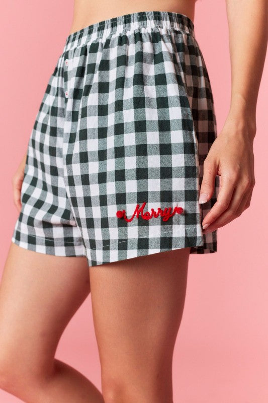 Merry Gingham Shorts
