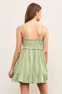 Samantha Floral Sage Dress