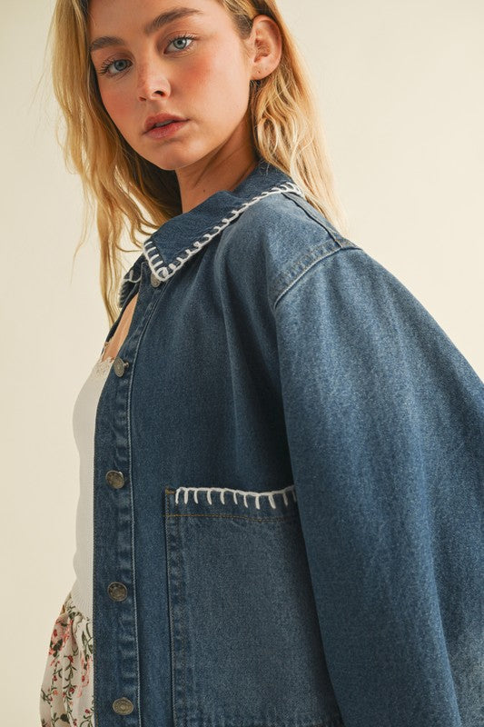 Eliza Dark Blue Jean Jacket