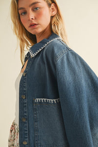 Eliza Dark Blue Jean Jacket