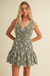 Katelin Floral V Neck Dress