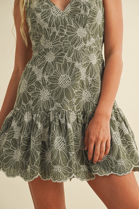 Katelin Floral V Neck Dress