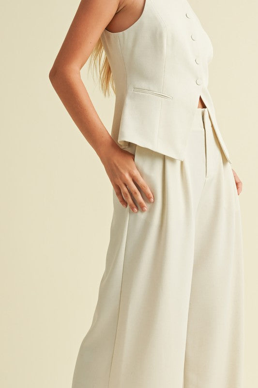 Harlee Tailored Vest And Wide Leg Set