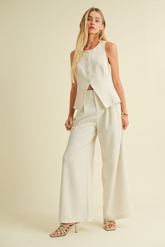 Harlee Tailored Vest And Wide Leg Set