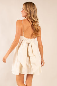 Brianna Big Bow Back Detail Babydoll Dress