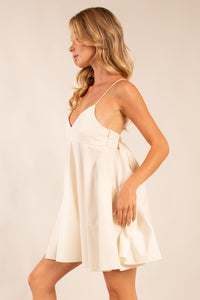 Brianna Big Bow Back Detail Babydoll Dress