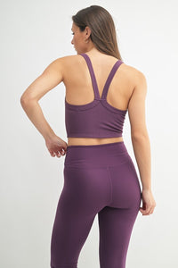Marta Sports Crop Top - Merlot