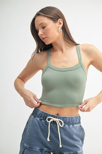 Marta Sports Crop Top - Moss