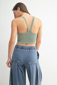 Marta Sports Crop Top - Moss