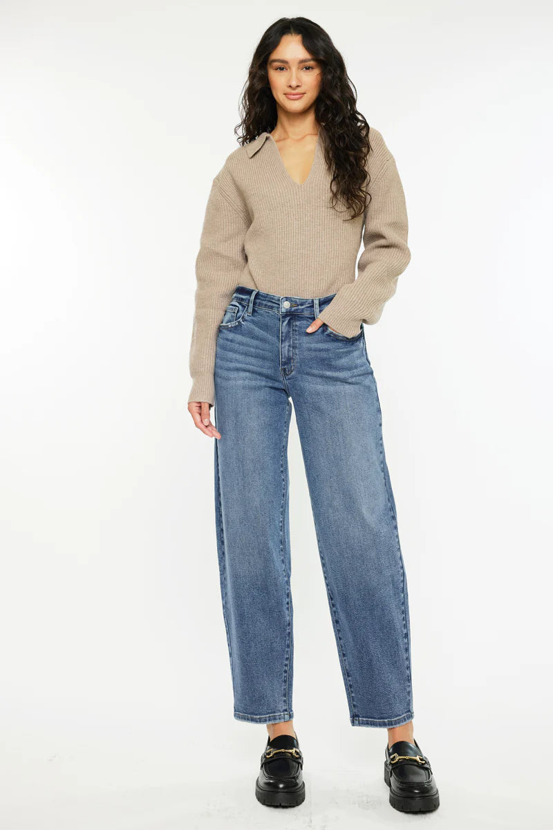 Jovi High Rise Barrel Fit Jeans