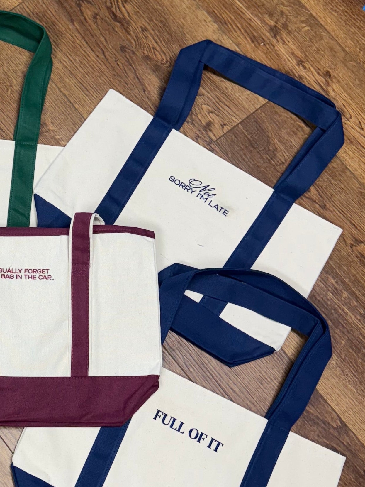 Not Sorry I'm Late Boat Bag