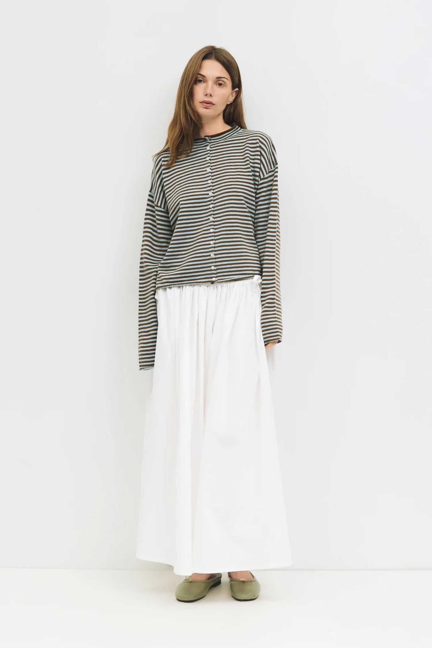 Elisa Cardigan - Blue/Brown