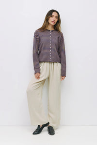 Elisa Cardigan - Brown/Navy