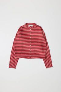 Elisa Cardigan - Red/Beige