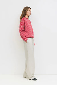 Elisa Cardigan - Red/Beige