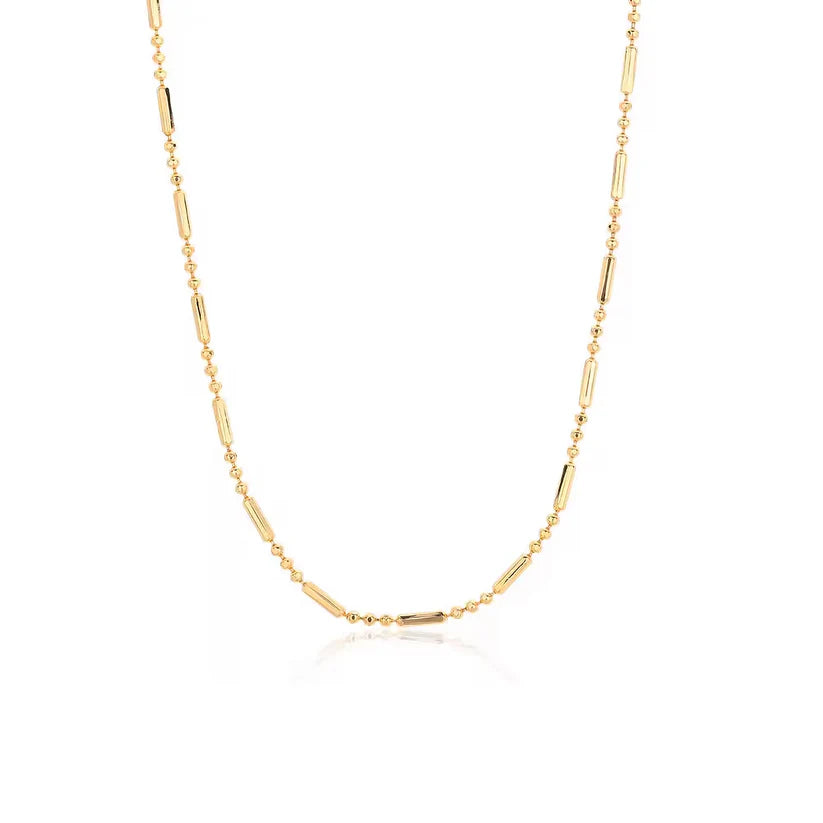 Enamel Mixed Ball Chain Necklace