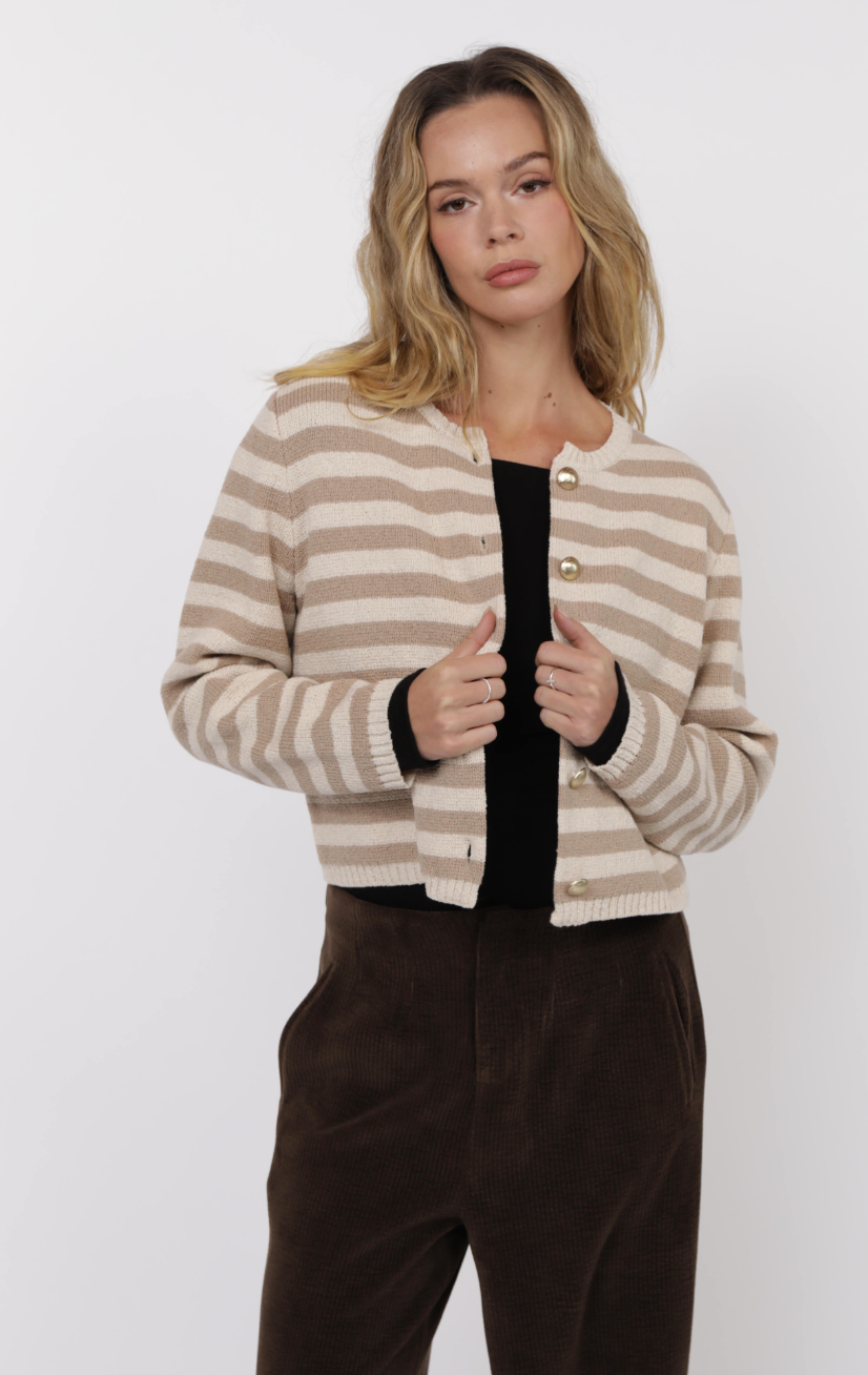 Daphne Long Sleeve Stripe Cardigan