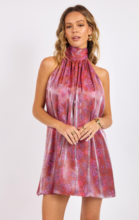 Glow High Neck Mini Dress