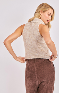 Saylor Turtleneck Sleeveless Sweater