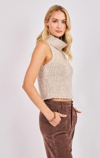 Saylor Turtleneck Sleeveless Sweater