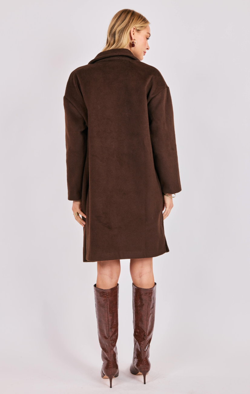 Livia Open Front Long Coat