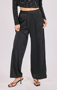 Romy Satin Pleated Pant