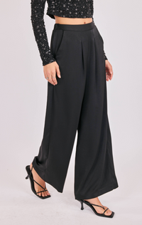 Romy Satin Pleated Pant