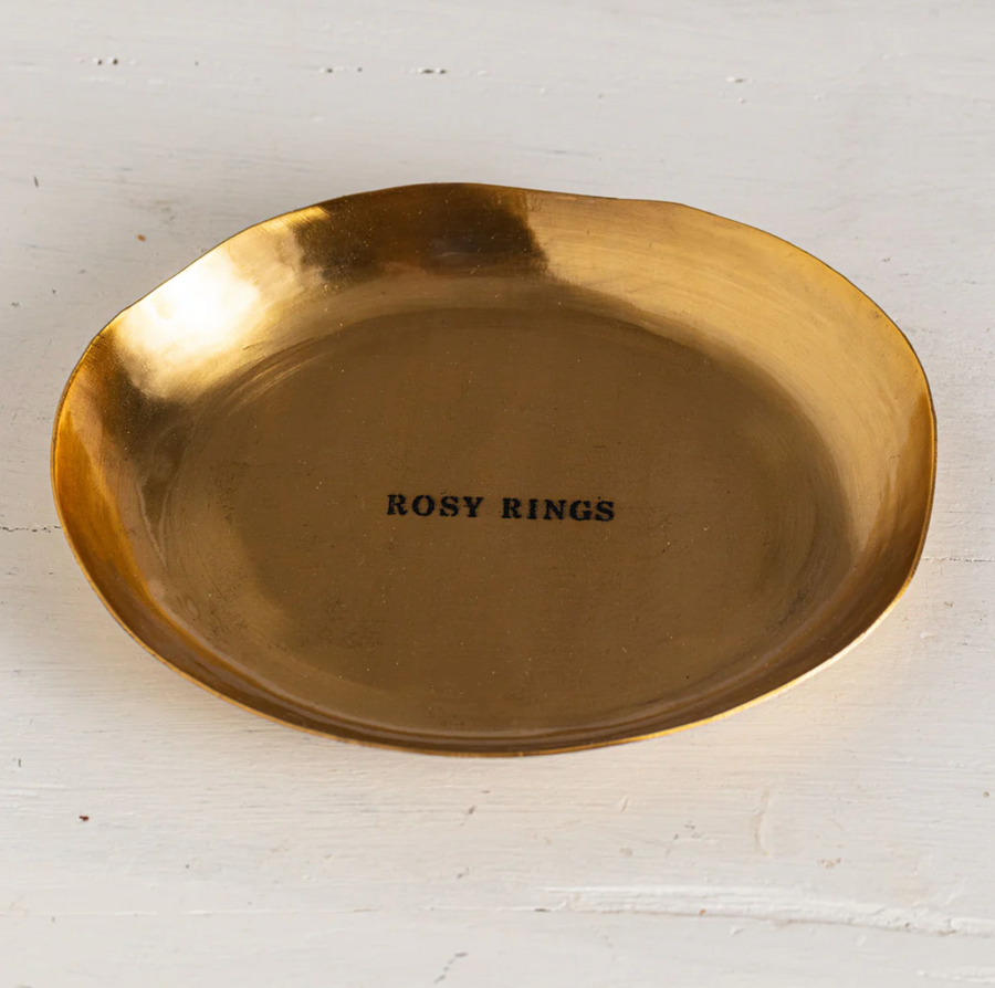 Petite Oval Gold Candle Plate for Botanical Candles