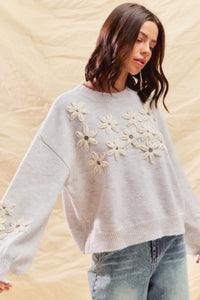 Jeanne Embroidered Sweater Top