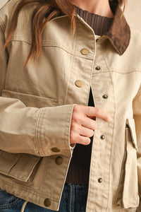 Dylan Contrast Collar Barn Jacket