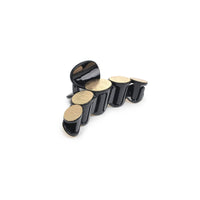 Metallic Disc Plated Hair Claw: Tortoise Gold