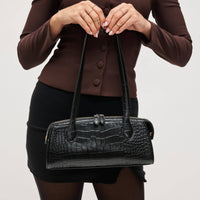 Nessa Shoulder Bag: Black