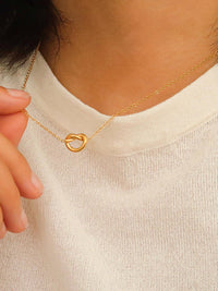 Aimee 18K Gold Petite Heart Non-Tarnish Necklace: Yellow Gold