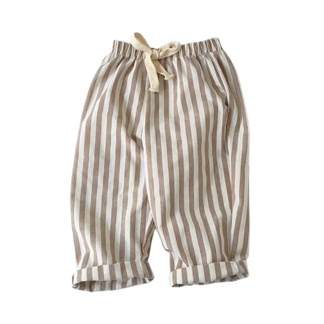 Emerson Striped Pants- Khaki